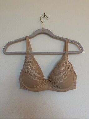 Natori Beige Lace Underwire Bra Size 32DD